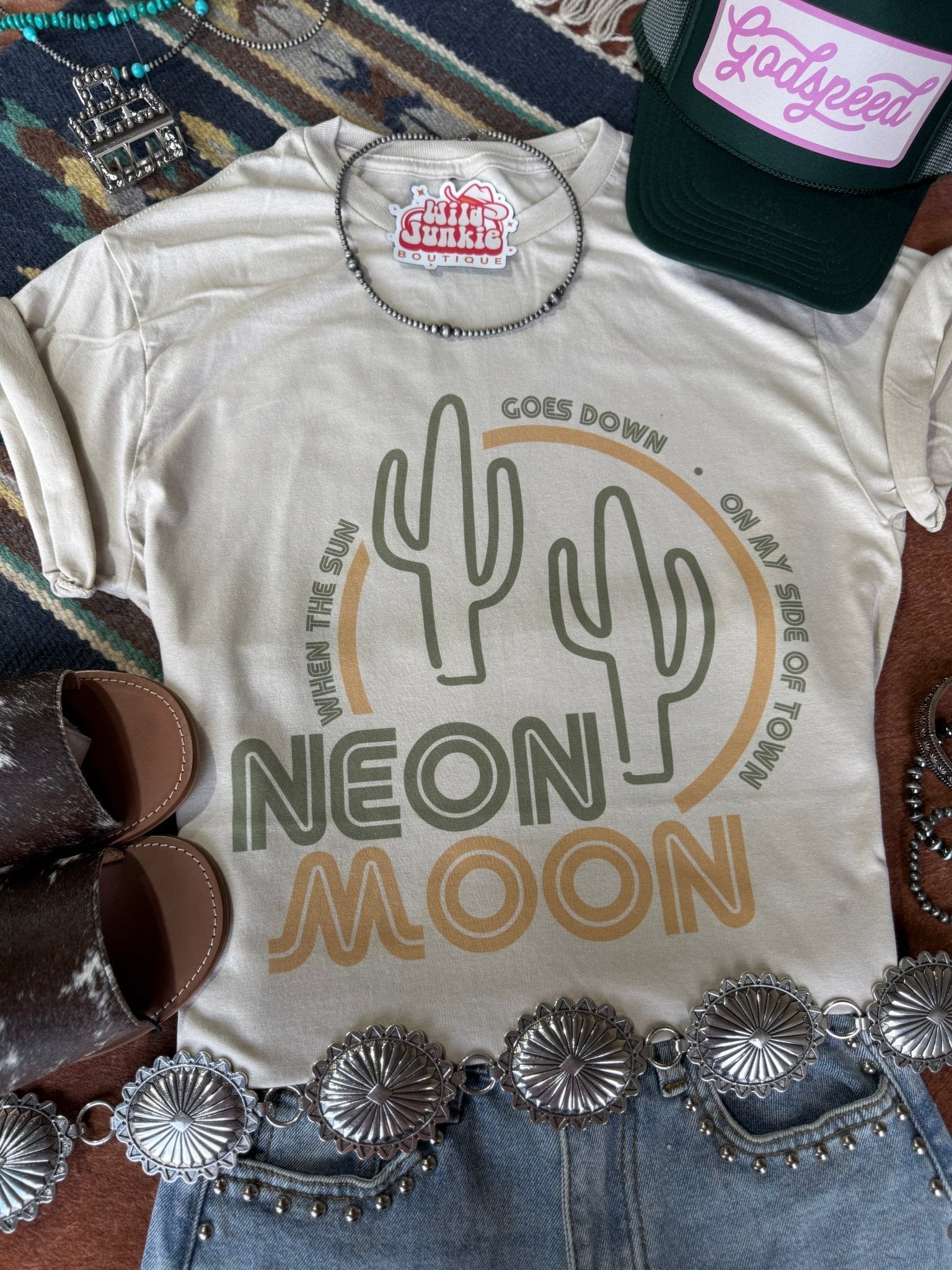 Neon Moon Cactus Graphic Tee - Rooted & Reckless Co.