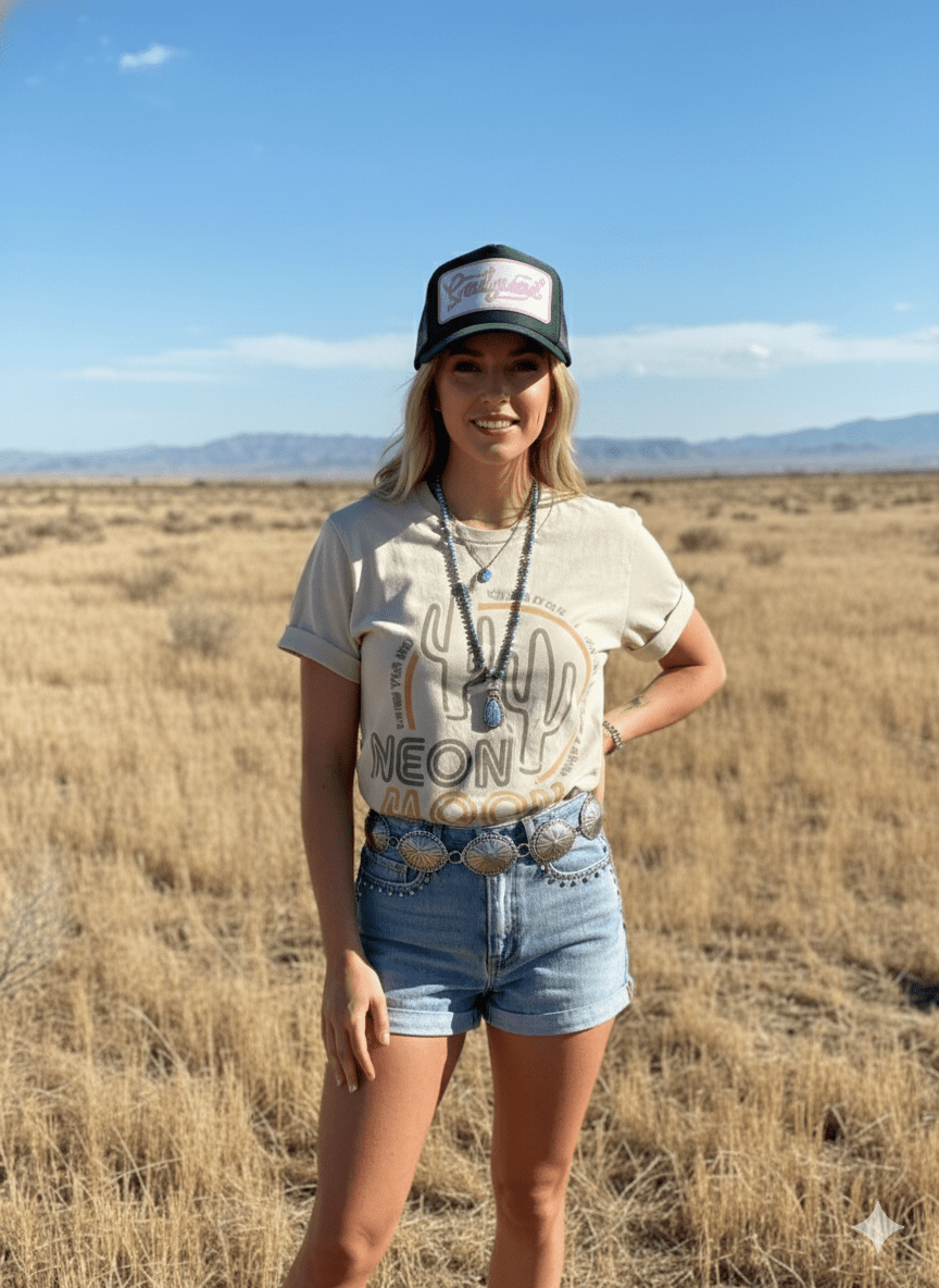 Neon Moon Cactus Graphic Tee - Rooted & Reckless Co.