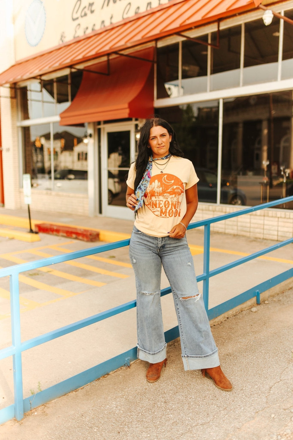 Neon Moon Western Graphic Tee - Rooted & Reckless Co.