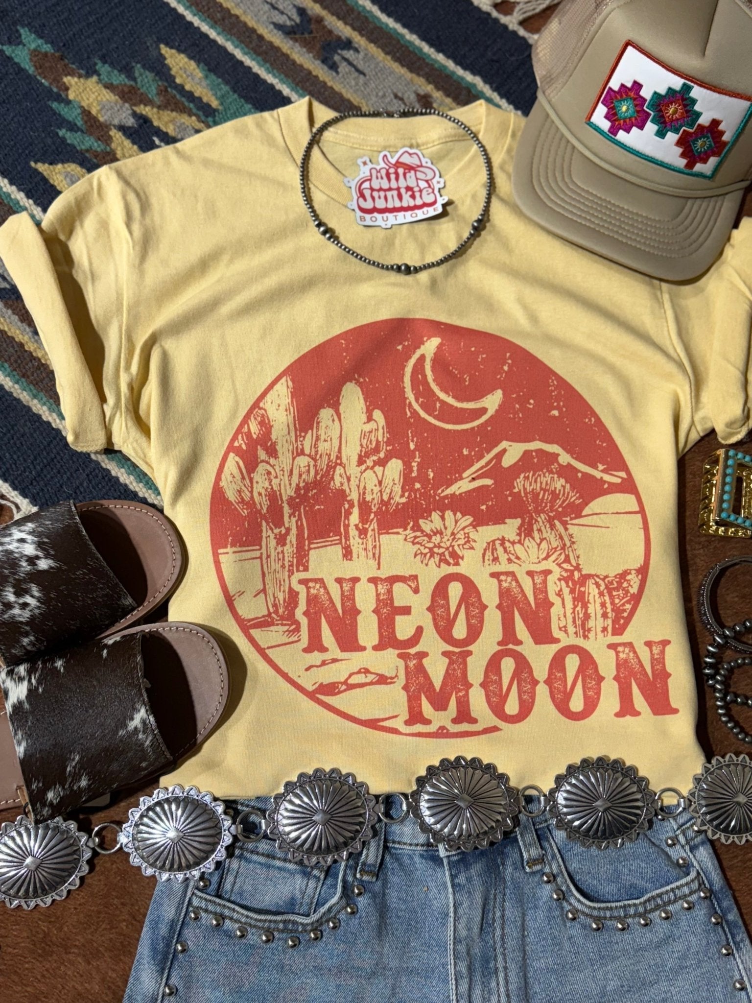Neon Moon Western Graphic Tee - Rooted & Reckless Co.