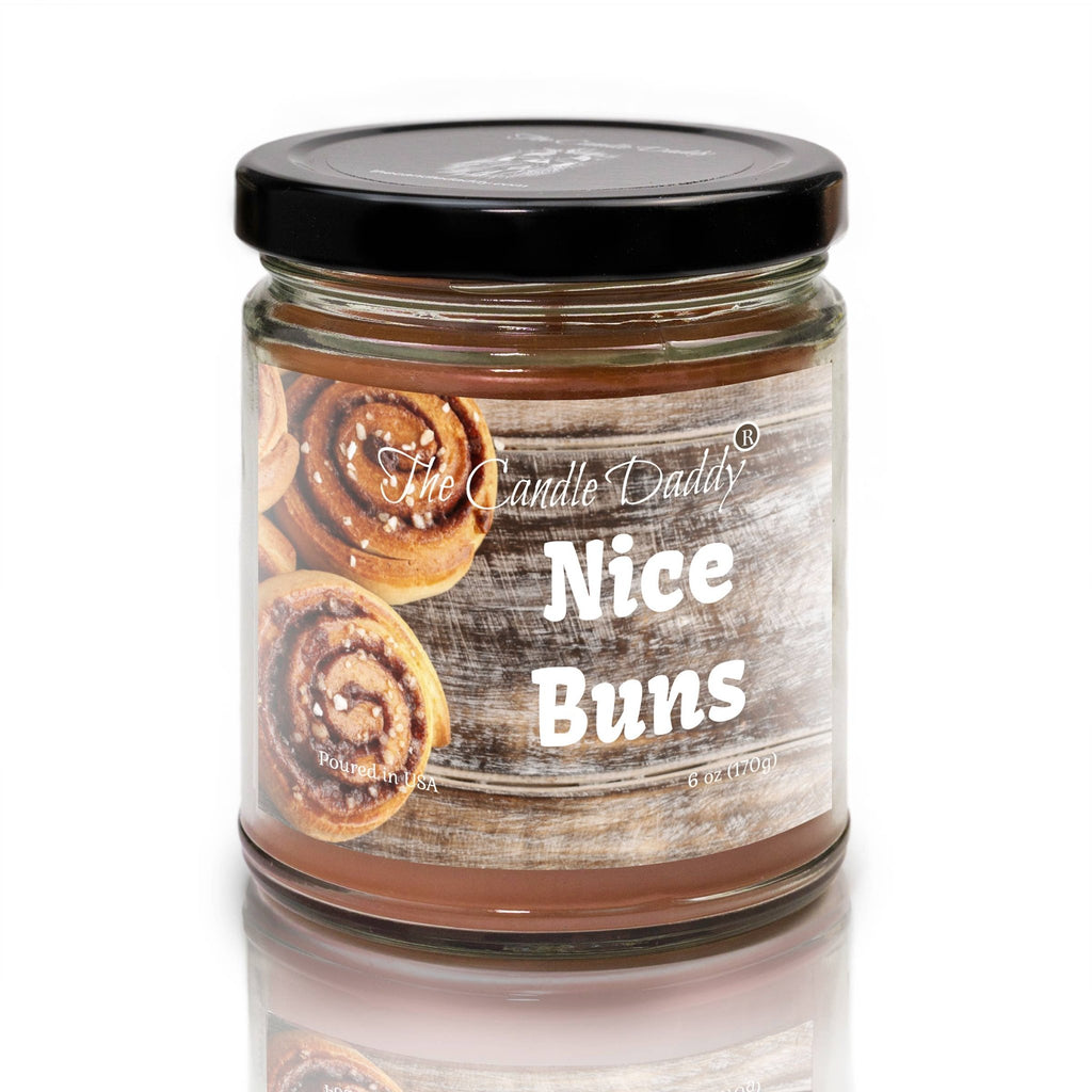NICE BUNS - STICKY CINNAMON BUNS SCENTED - 6 OZ JAR CANDLE - Rooted & Reckless Co.