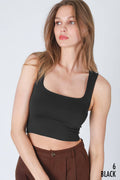 NikiBiki "Clean Line" Western Basics Square Neck Top — Figure-Flattering Stretch (5 Colors, Made in USA) - Rooted & Reckless Co.