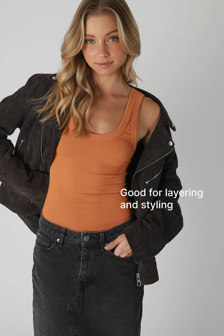 NikiBiki Reversible Ribbed Western Basics Tank Top — Scoop or Crew Neck (Made in USA Best-Seller) - Rooted & Reckless Co.