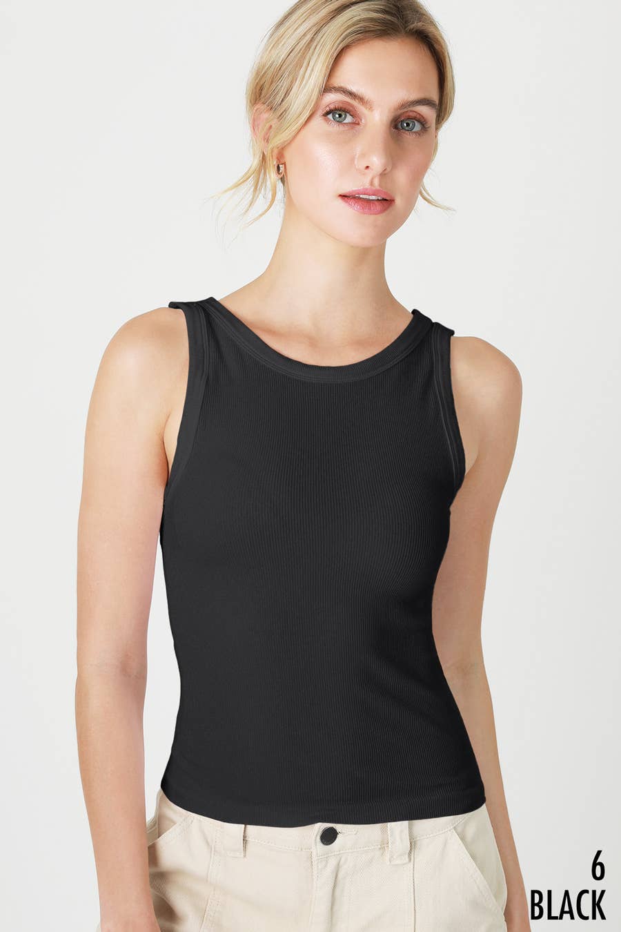 NikiBiki Reversible Ribbed Western Basics Tank Top — Scoop or Crew Neck (Made in USA Best-Seller) - Rooted & Reckless Co.