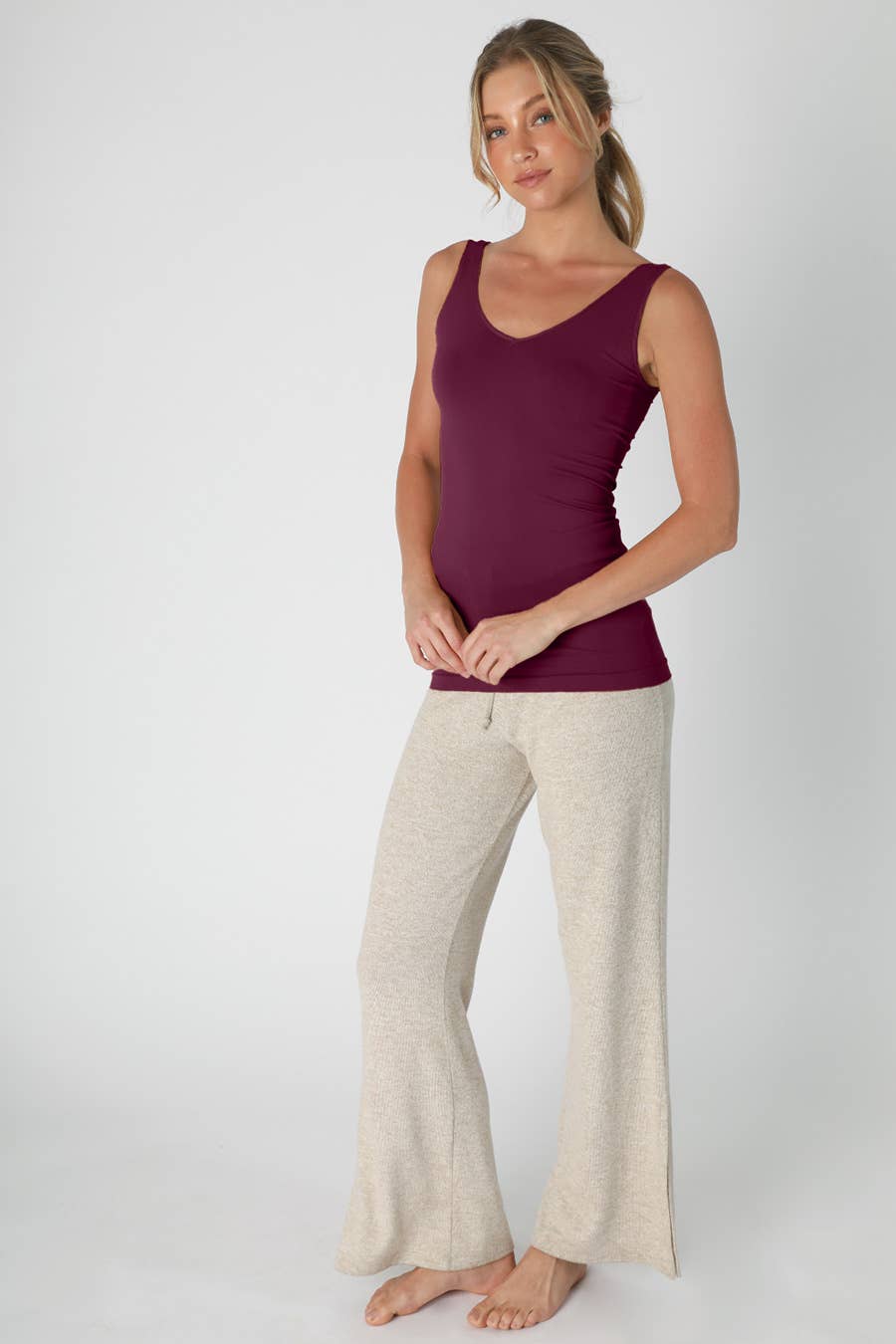 NikiBiki Reversible Seamless Western Basics Tank Top — V-Neck or Scoop Neck (4 Colors, Made in USA) - Rooted & Reckless Co.