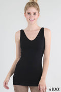 NikiBiki Reversible Seamless Western Basics Tank Top — V-Neck or Scoop Neck (4 Colors, Made in USA) - Rooted & Reckless Co.