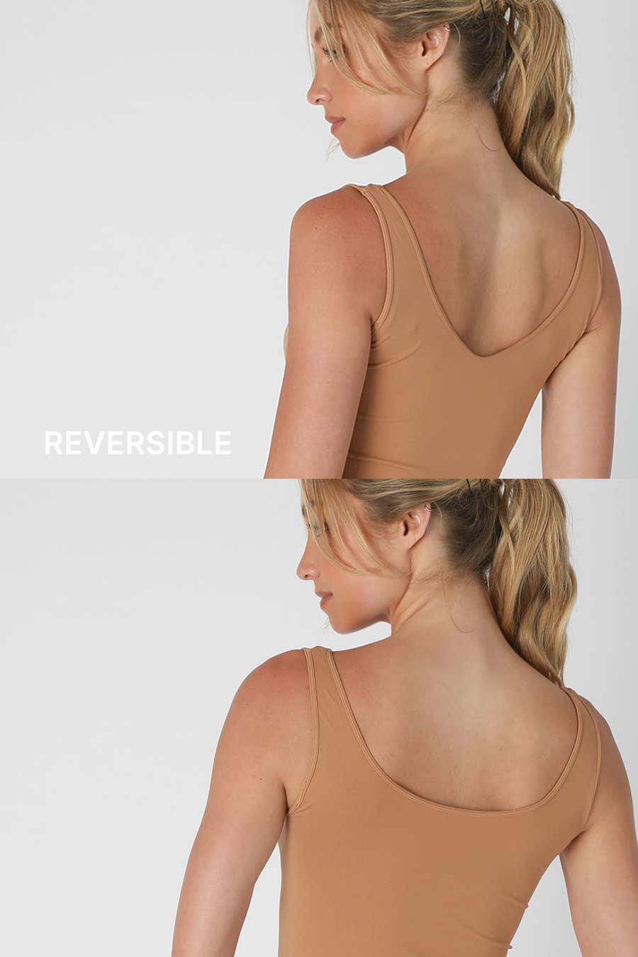 NikiBiki Reversible Seamless Western Basics Tank Top — V-Neck or Scoop Neck (4 Colors, Made in USA) - Rooted & Reckless Co.