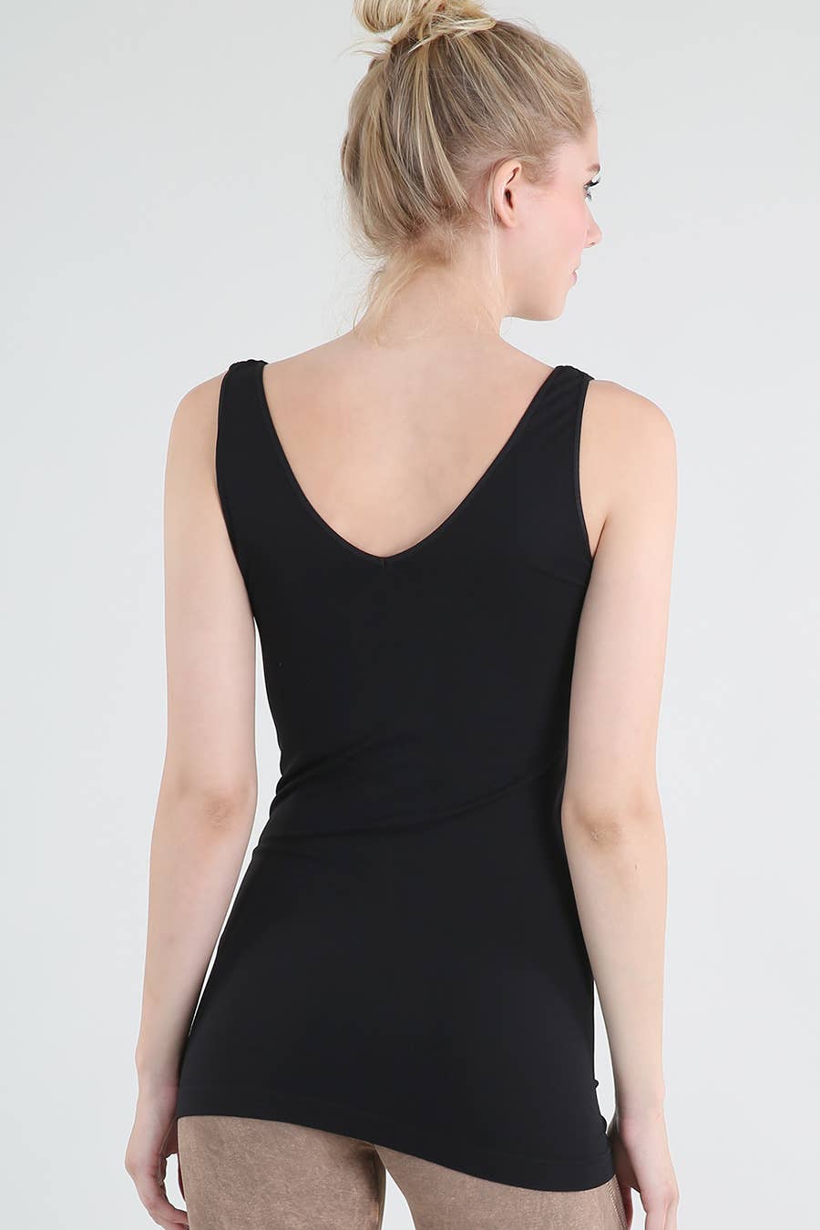 NikiBiki Reversible Seamless Western Basics Tank Top — V-Neck or Scoop Neck (4 Colors, Made in USA) - Rooted & Reckless Co.
