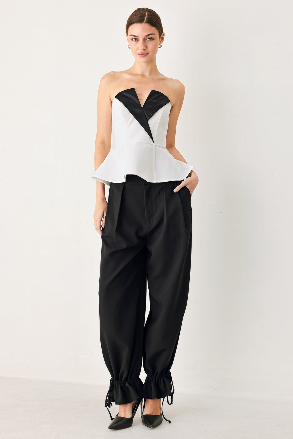 NOIR DRAWSTRING WOVEN PANTS - Rooted & Reckless Co.