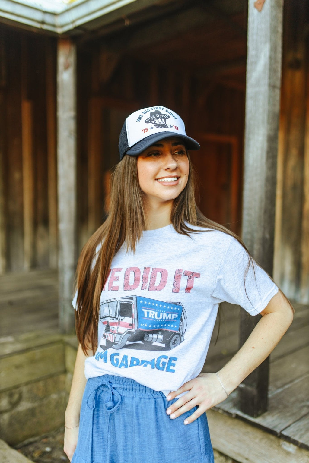 Not His First Rodeo Trump Trucker Hat - Rooted & Reckless Co.