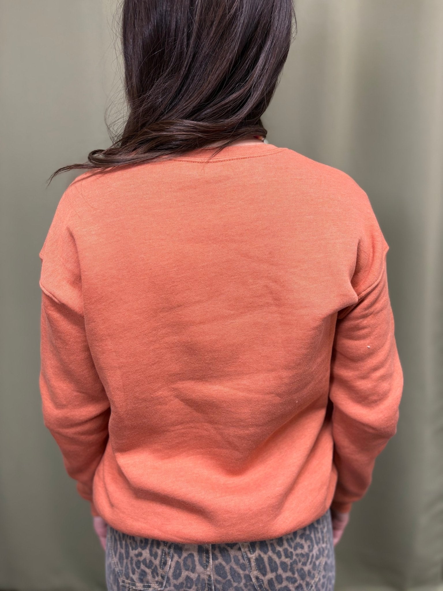 OAT COLLECTIVE "Daisy Row" Western Graphic Sweatshirt — Heather Autumn Plush Sponge Fleece - Rooted & Reckless Co.