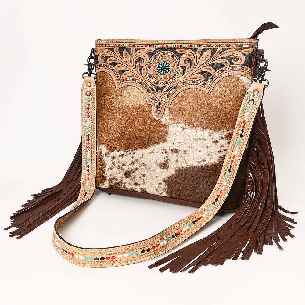 OHG123 Crossbody Genuine Leather women bag western Bag - Rooted & Reckless Co.