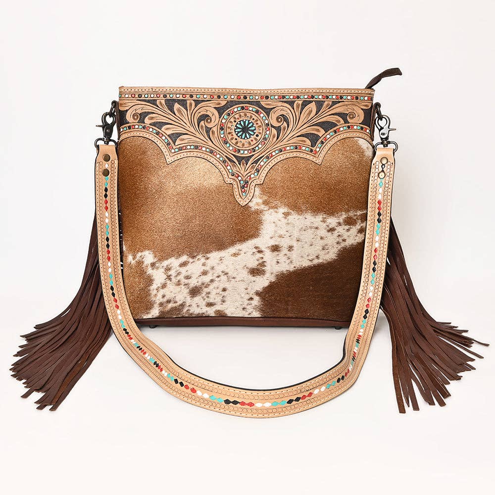OHG123 Crossbody Genuine Leather women bag western Bag - Rooted & Reckless Co.