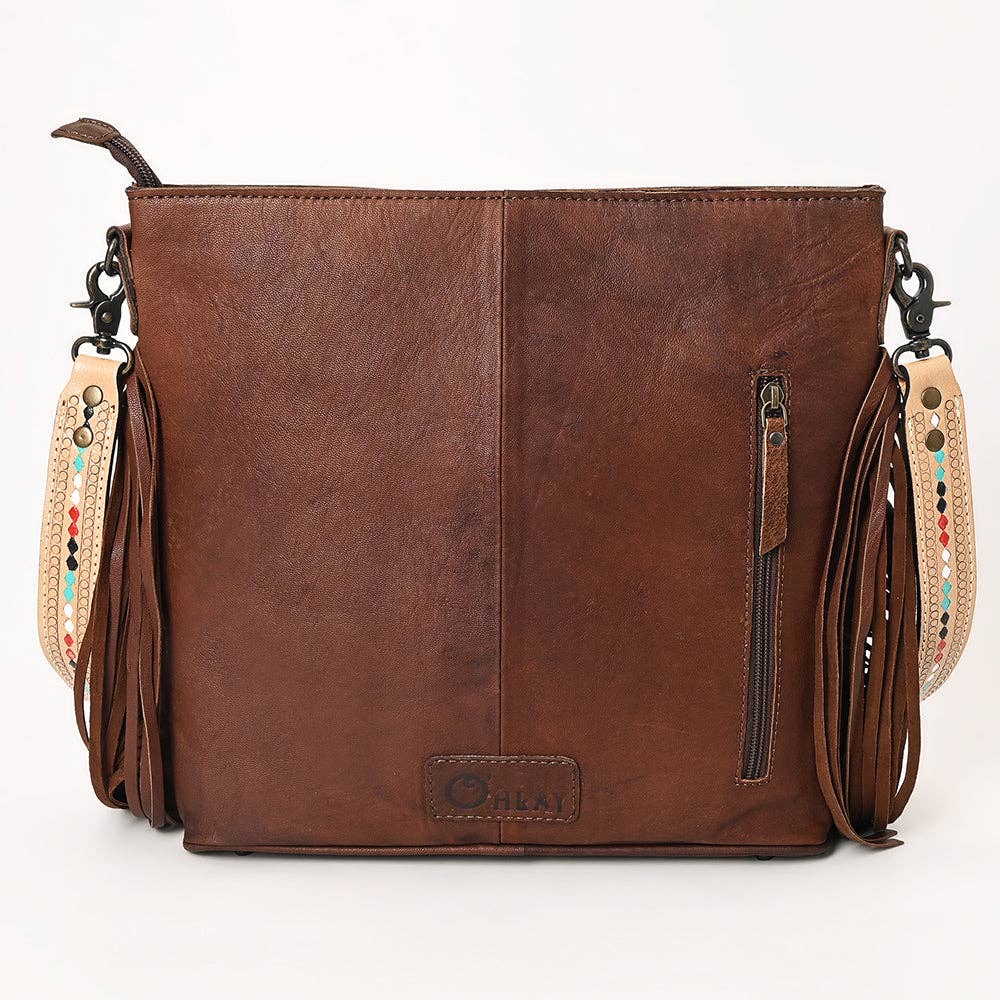 OHG123 Crossbody Genuine Leather women bag western Bag - Rooted & Reckless Co.