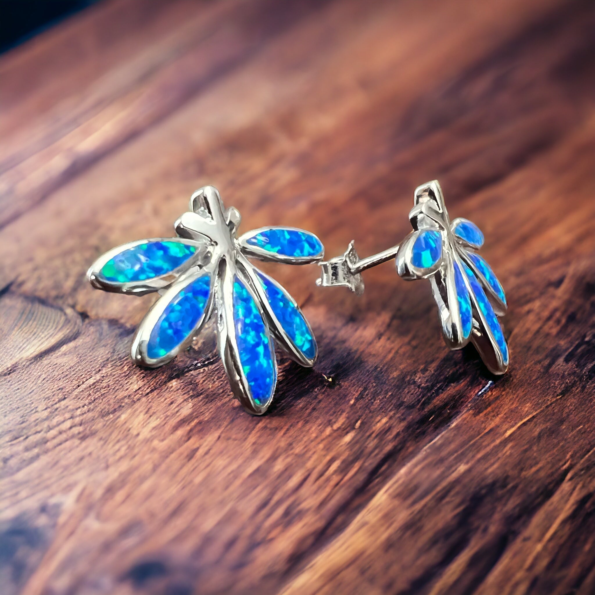 Opalite & Sterling Silver Post Earrings — Refined Western Daily Statement - Rooted & Reckless Co.