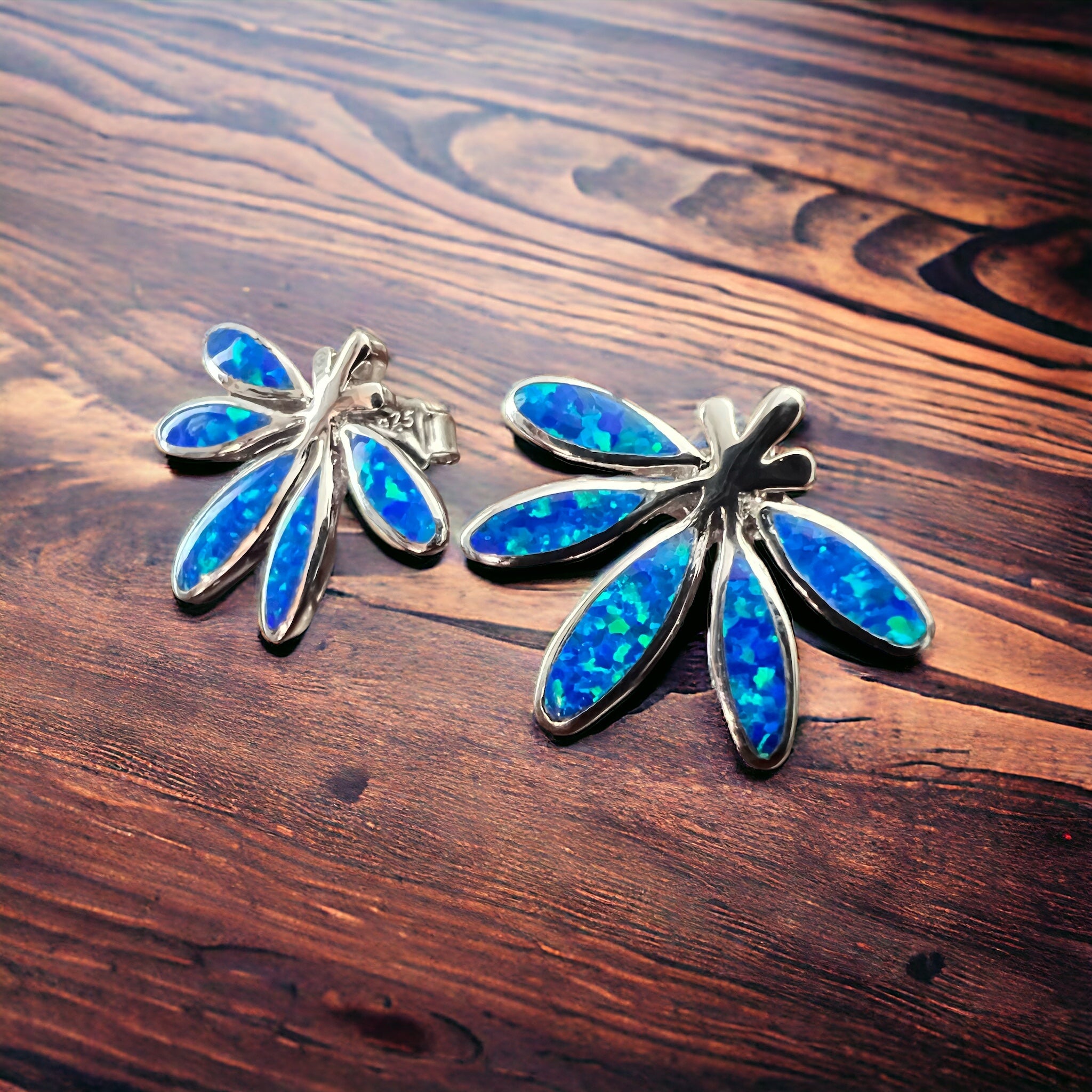 Opalite & Sterling Silver Post Earrings — Refined Western Daily Statement - Rooted & Reckless Co.