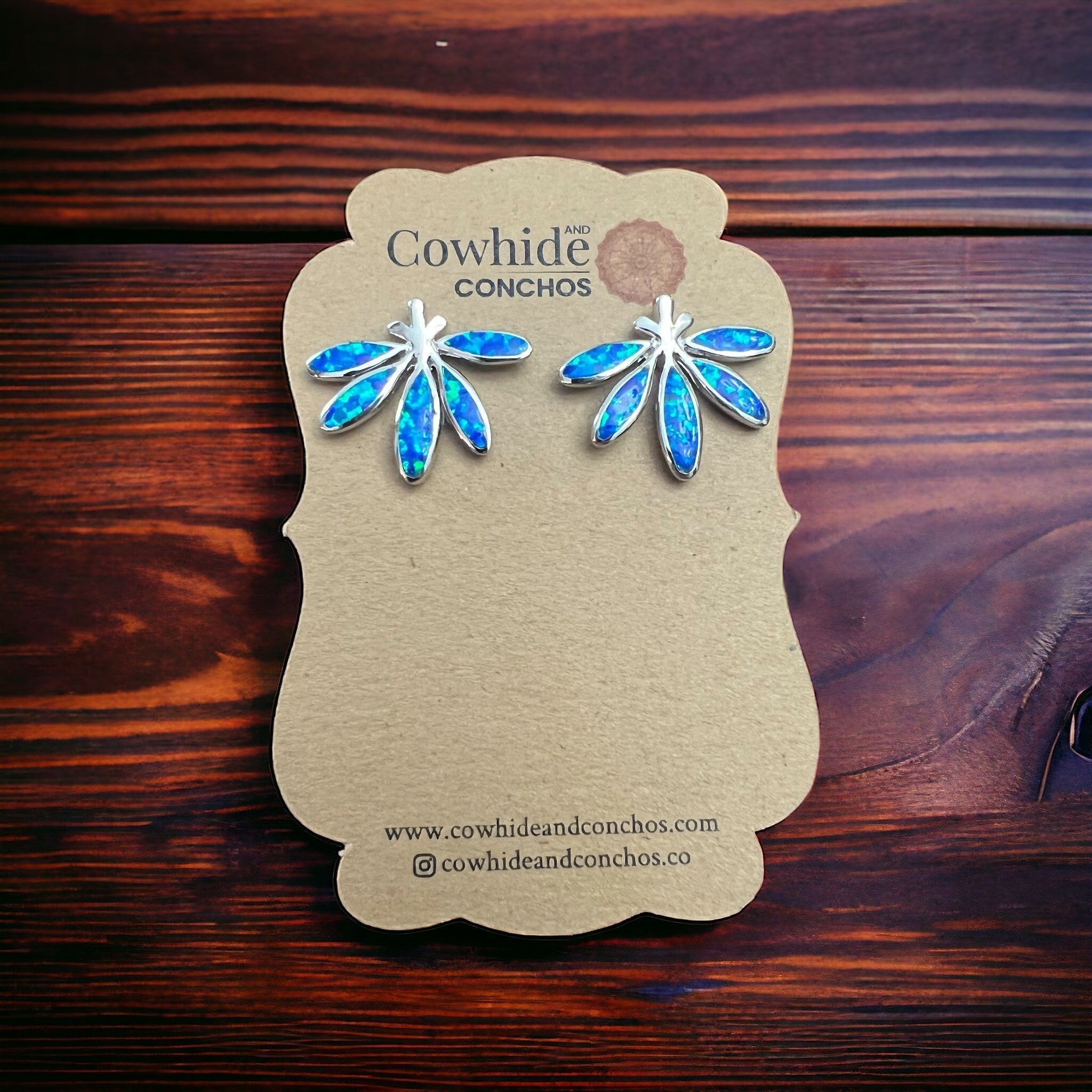 Opalite & Sterling Silver Post Earrings — Refined Western Daily Statement - Rooted & Reckless Co.