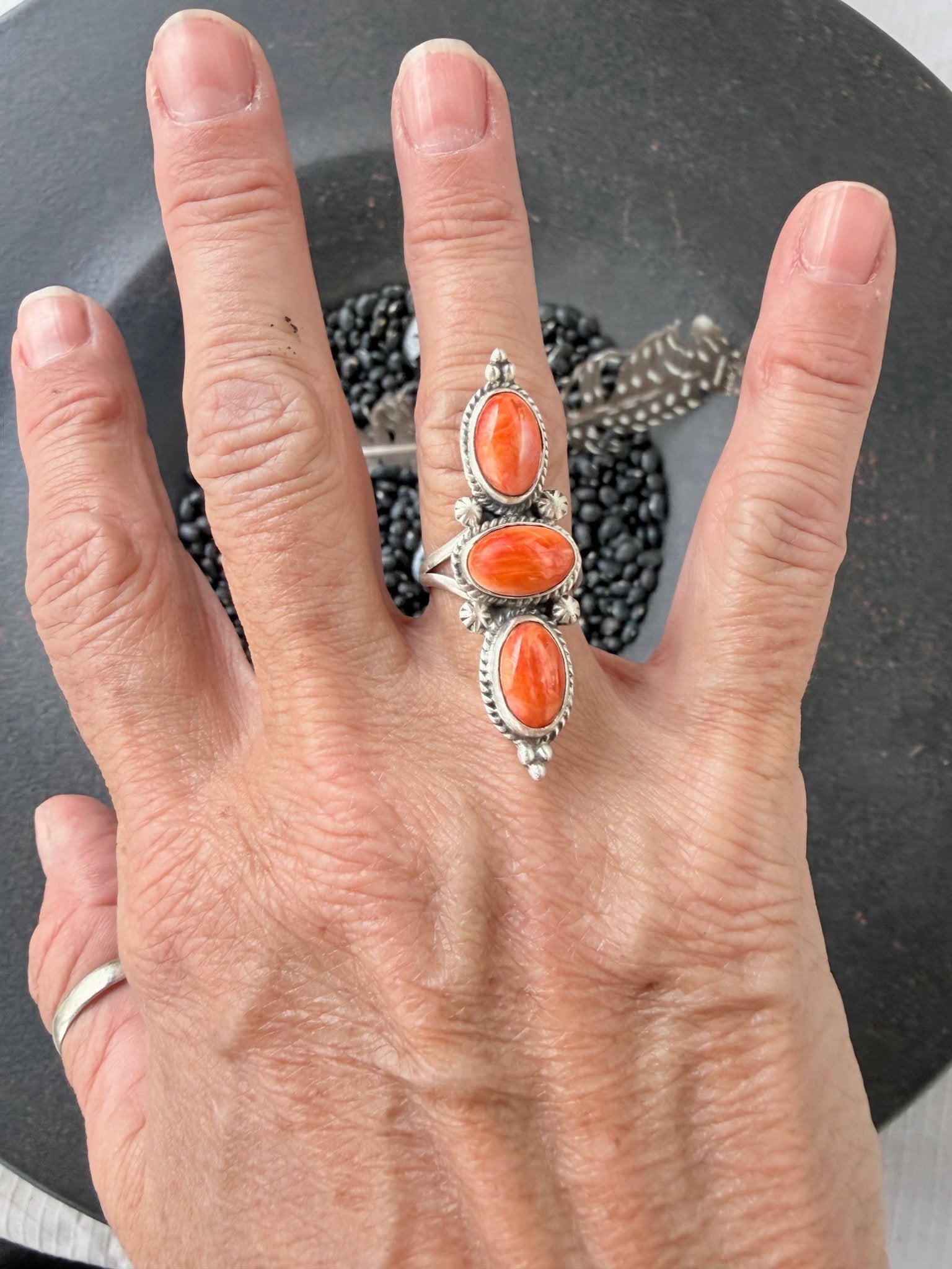 Orange Spiny Oyster Ring - Rooted & Reckless Co.