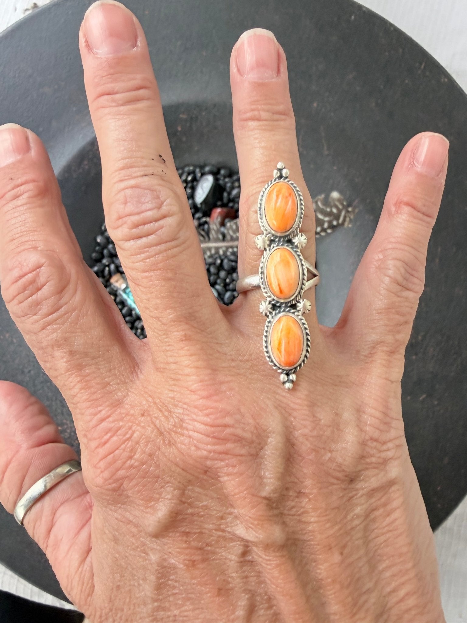 Orange Spiny Oyster Ring - Rooted & Reckless Co.
