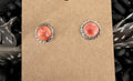 Orange Spiny Stud Earrings - Rooted & Reckless Co.