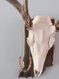 Orange Spiny, Turquoise and Sterling Pearl Chain Necklace - Rooted & Reckless Co.