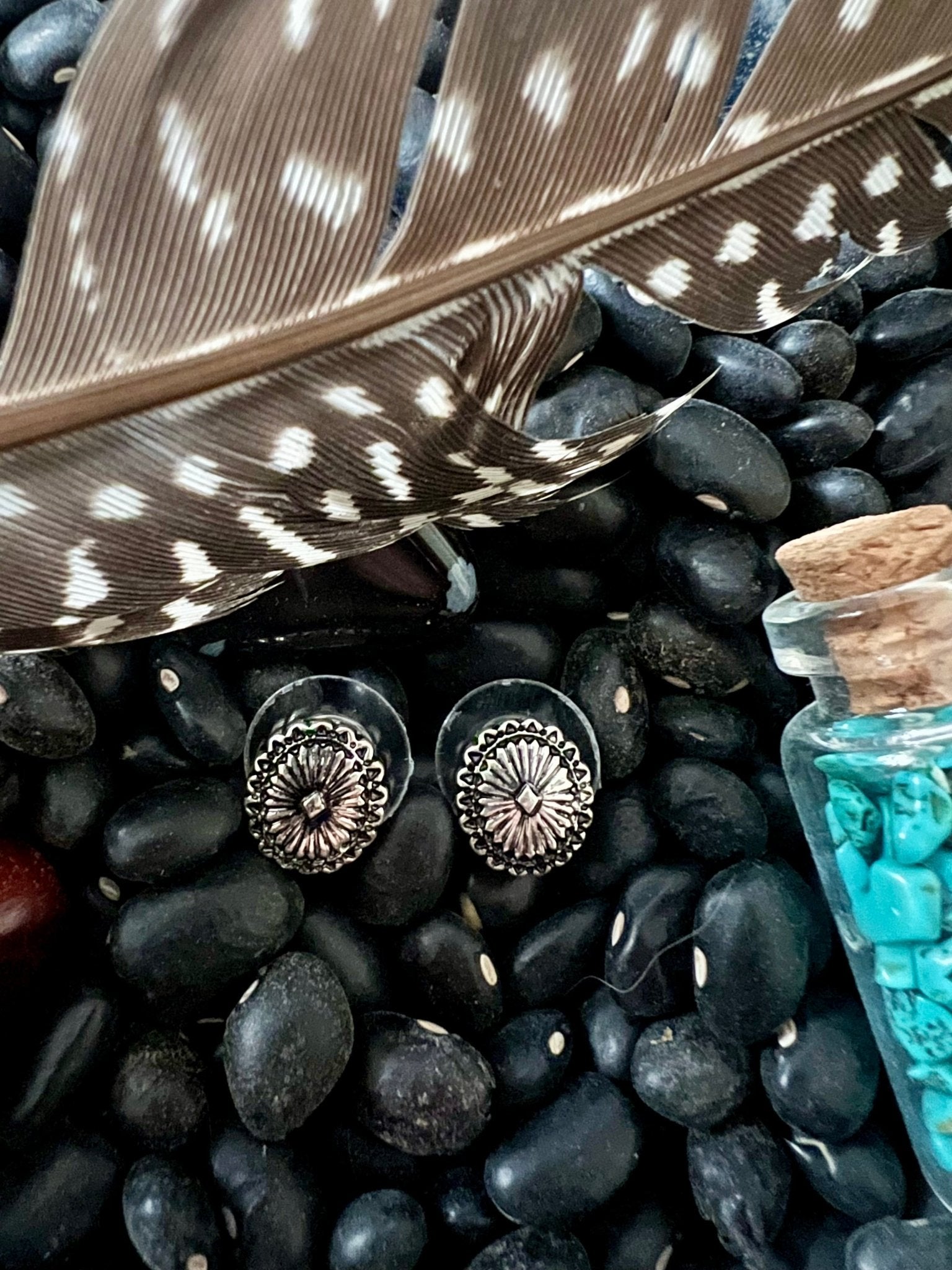 Oval Silver Concho Earrings - Rooted & Reckless Co.