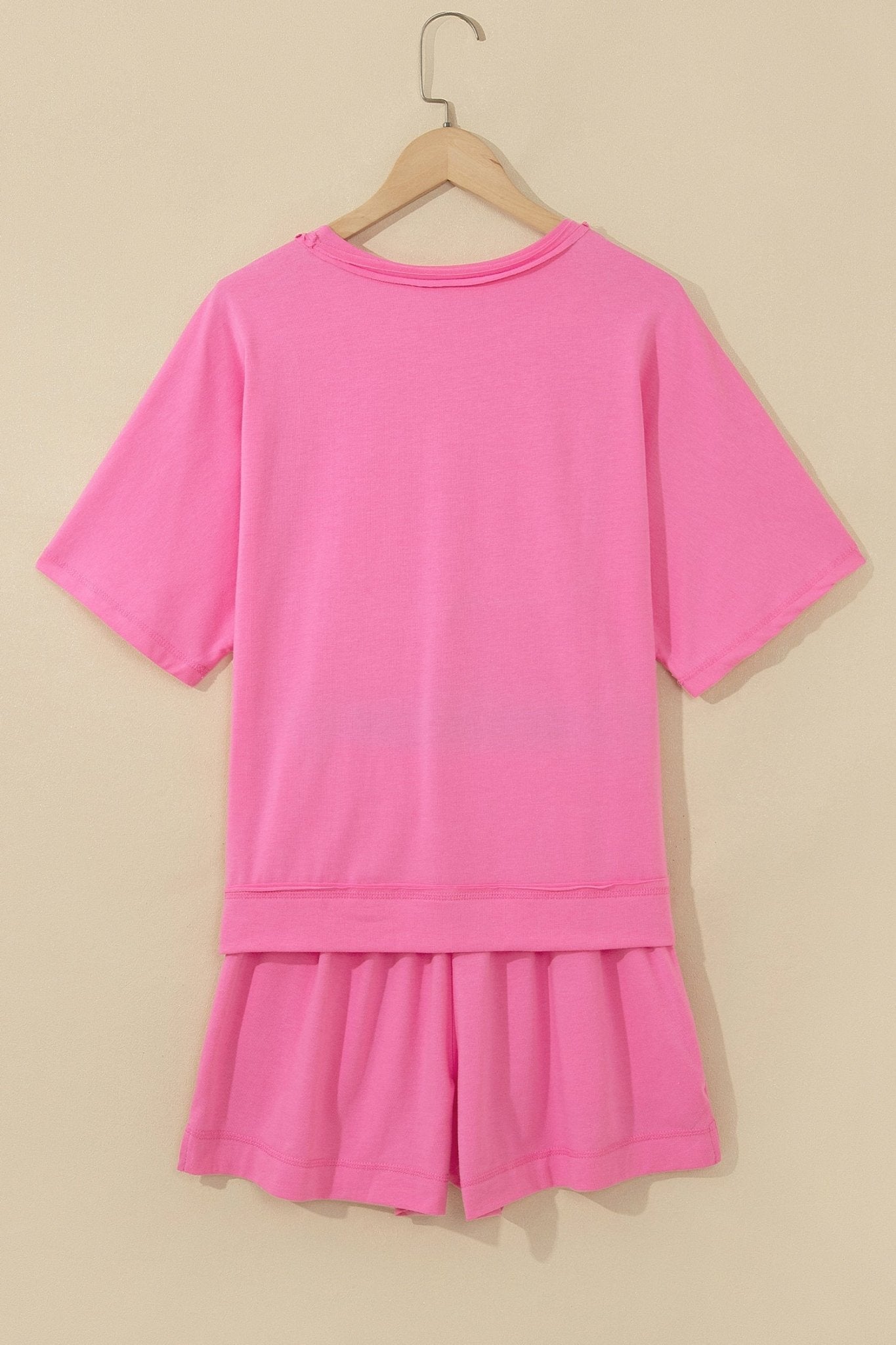Oversized Raw Edge Patch Pocket Top & Shorts Set - Rooted & Reckless Co.