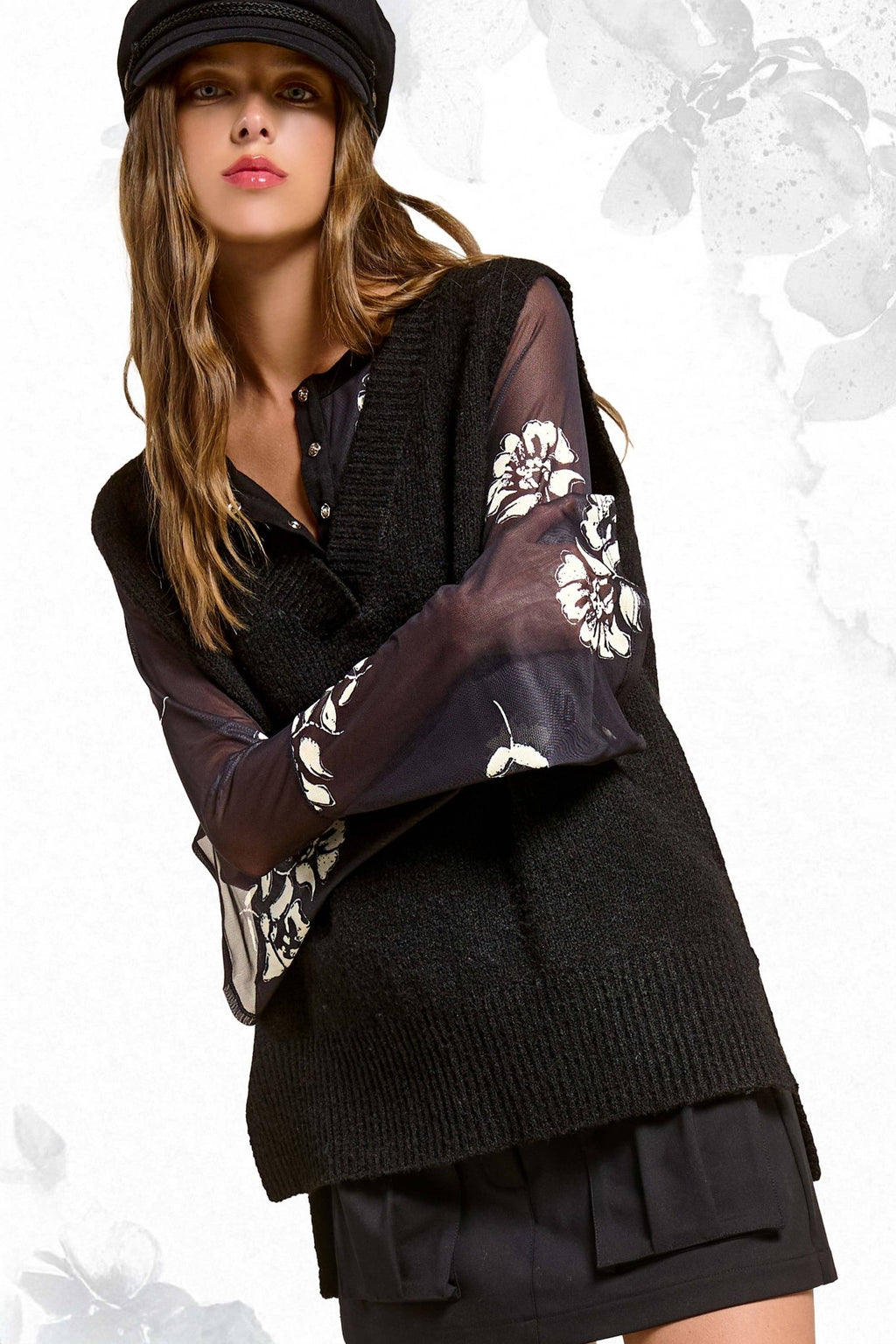 Oversized Soft Knit Sweater Vest with Side Slit - Rooted & Reckless Co.