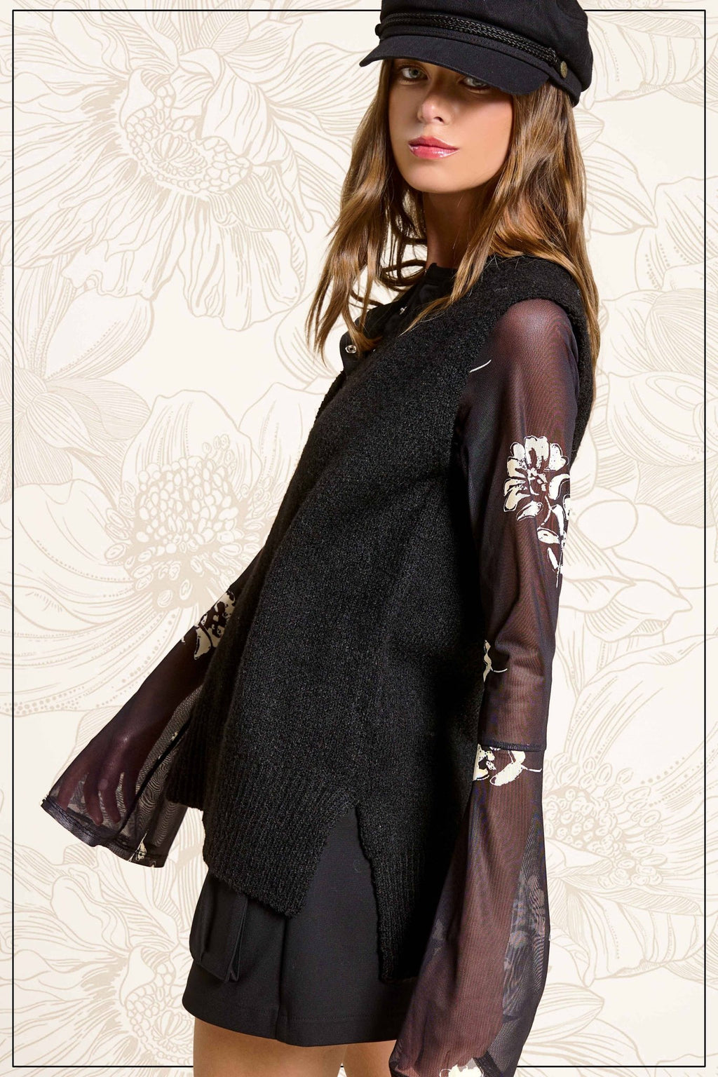 Oversized Soft Knit Sweater Vest with Side Slit - Rooted & Reckless Co.