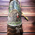Painted hat feather by Chad Demien - Wild turkey - Rooted & Reckless Co.