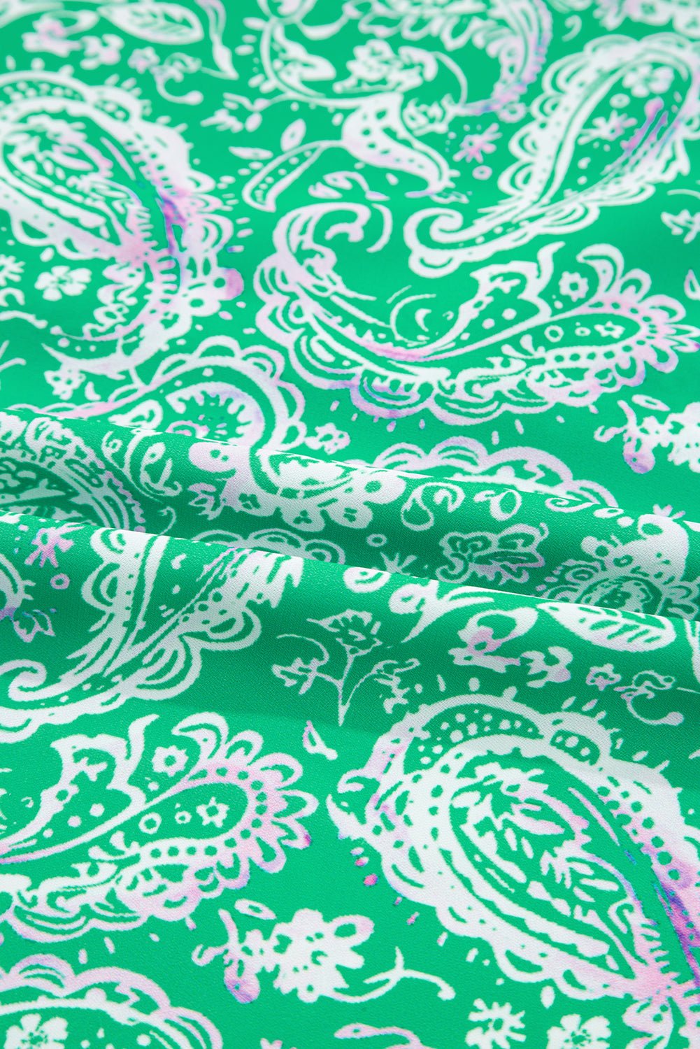 Paisley Button-Front Tied Waist Mini Dress - Rooted & Reckless Co.