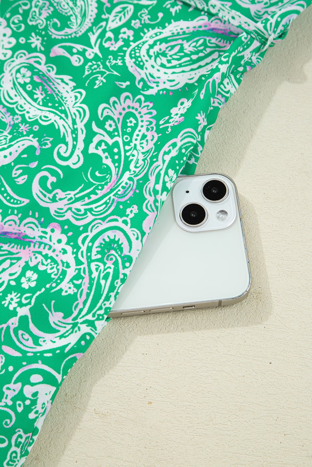 Paisley Button-Front Tied Waist Mini Dress - Rooted & Reckless Co.