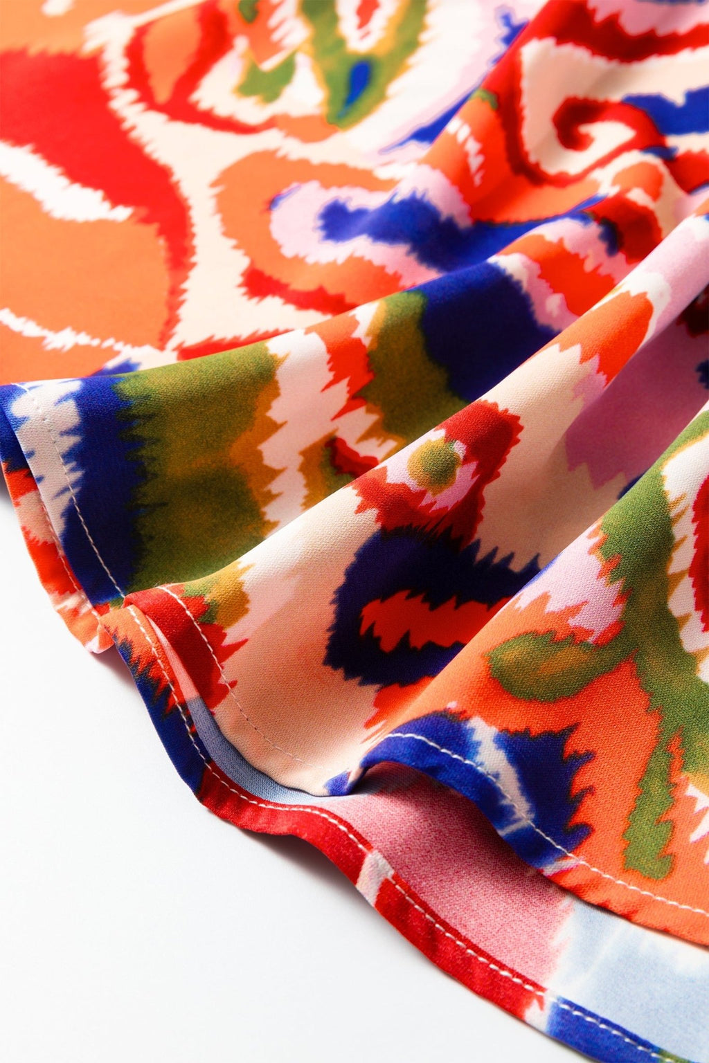 Paisley Geometric Patchwork Puff Sleeve Blouse - Rooted & Reckless Co.