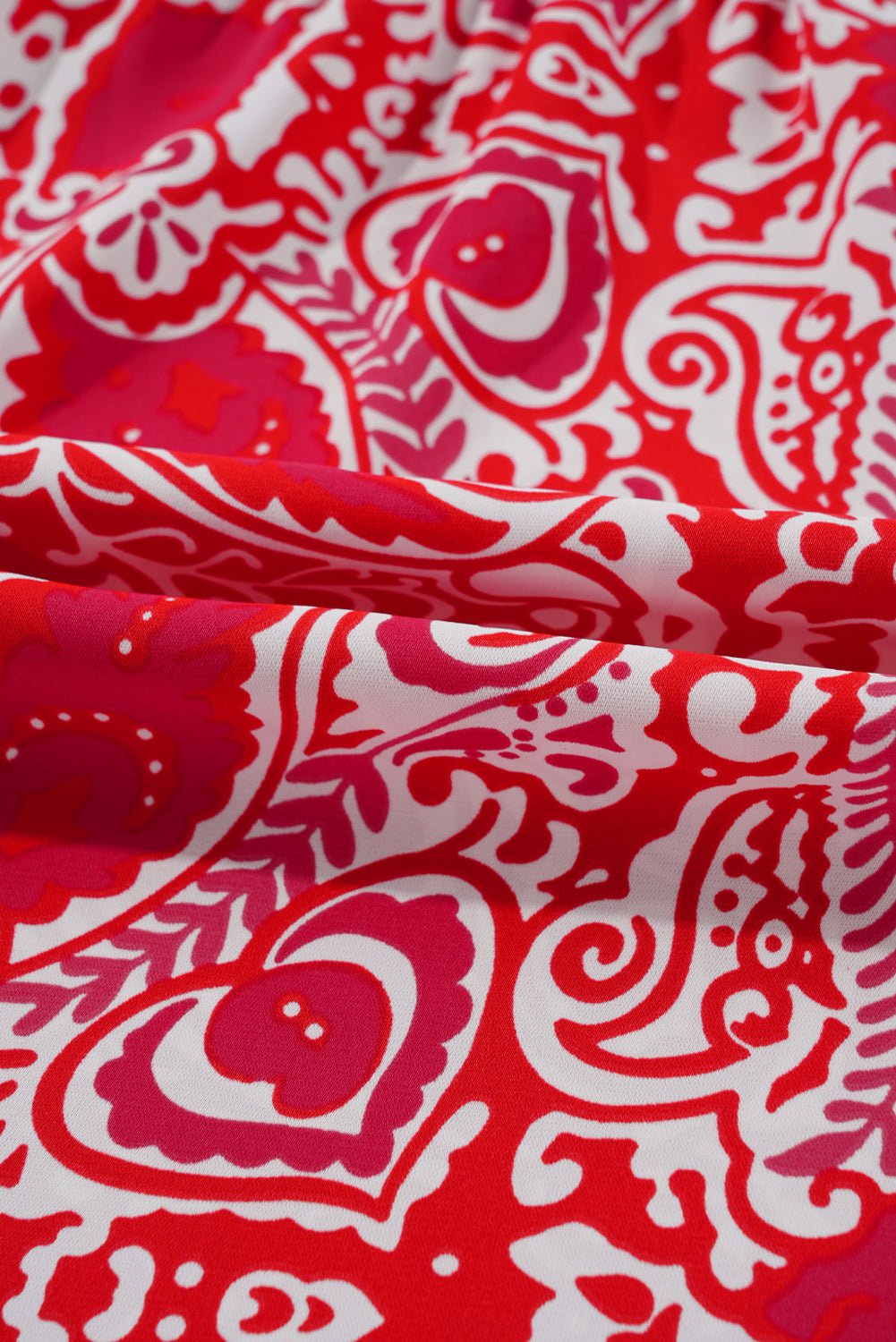 Paisley Side Slit Puff Sleeve Maxi Dress - Rooted & Reckless Co.