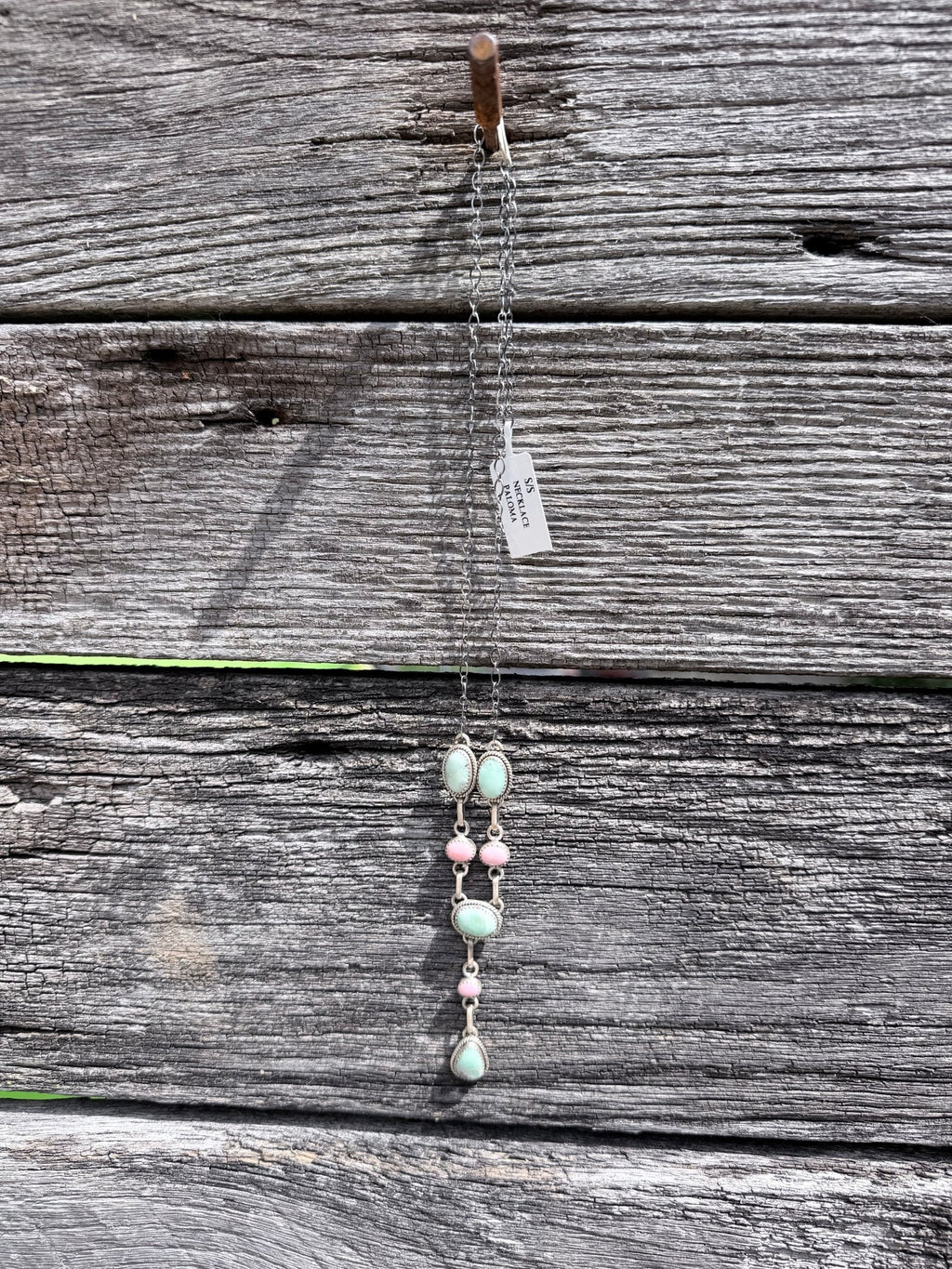 Paloma and Pink Conch Sterling Silver Chain Necklace - Rooted & Reckless Co.