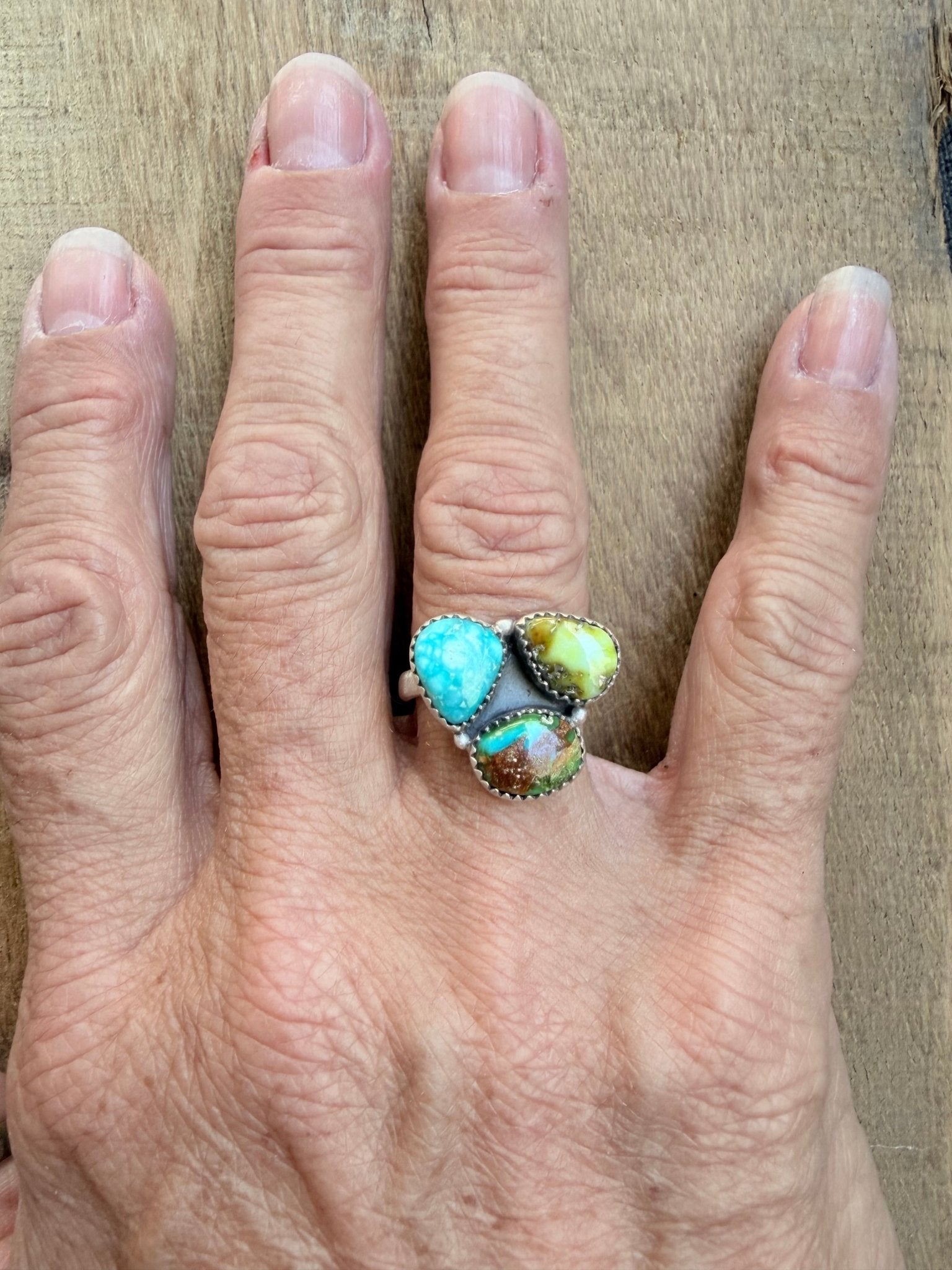 Palomino, Number 8, Bluebird Sterling Silver Ring - Rooted & Reckless Co.