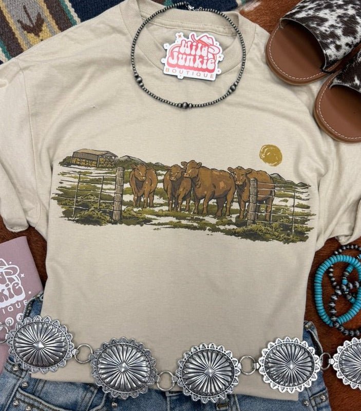 Pasture Angus Cattle Graphic Tee - Rooted & Reckless Co.
