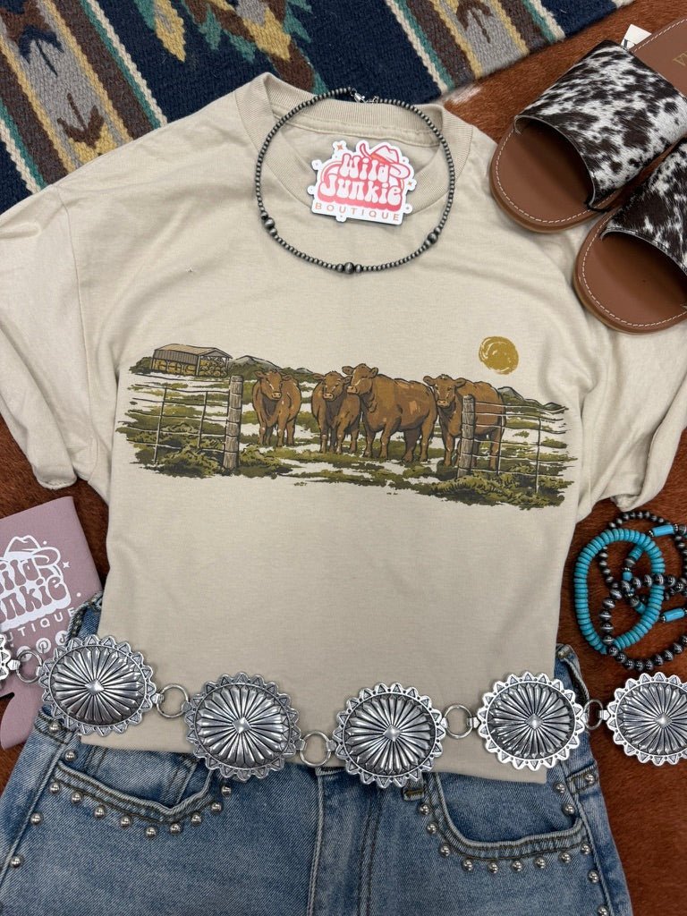Pasture Angus Cattle Graphic Tee - Rooted & Reckless Co.