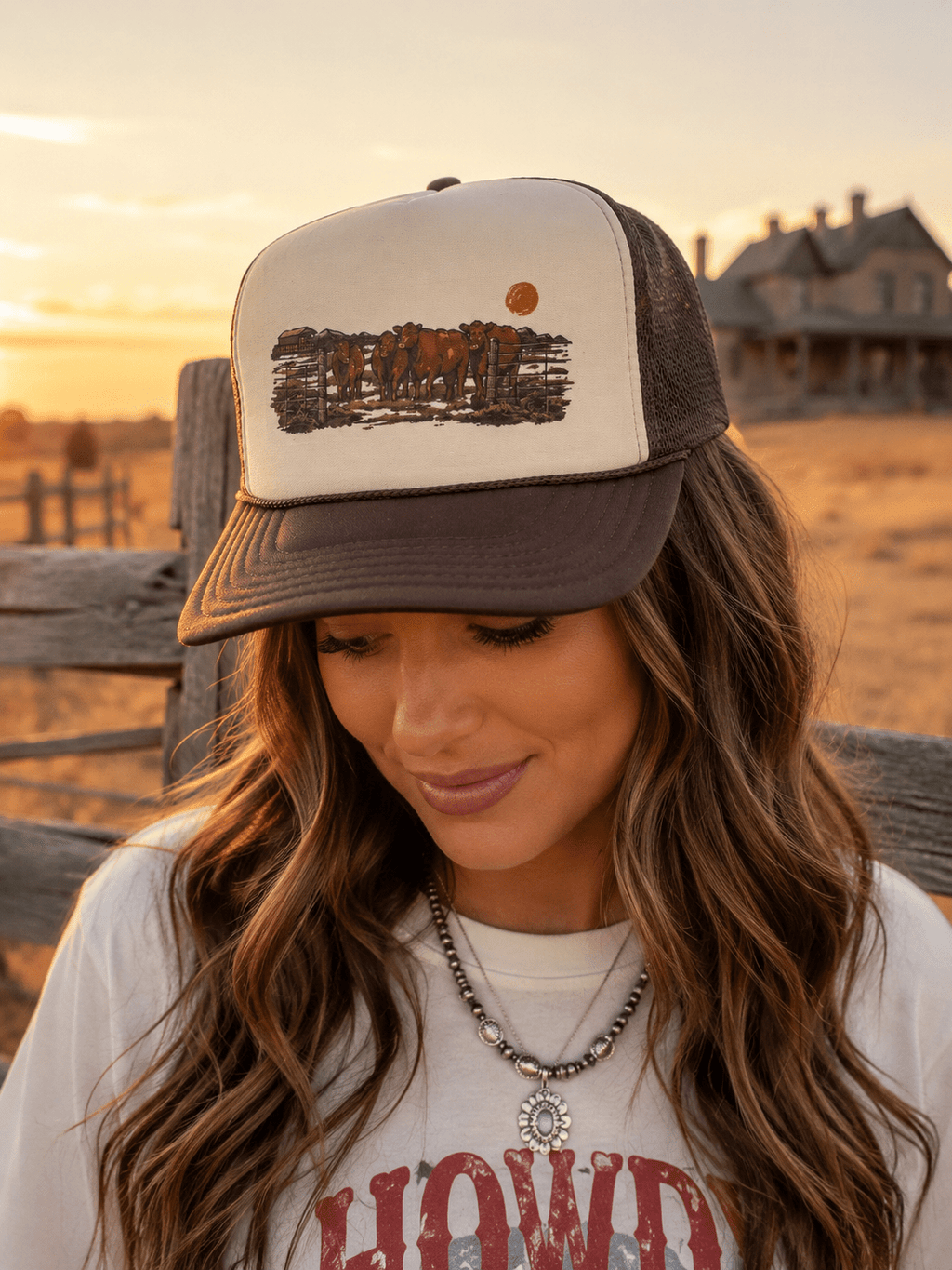 Pasture Red Cattle Trucker Hat - Rooted & Reckless Co.
