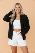 Patch Pocket Button Front Collared Shirt - Rooted & Reckless Co.