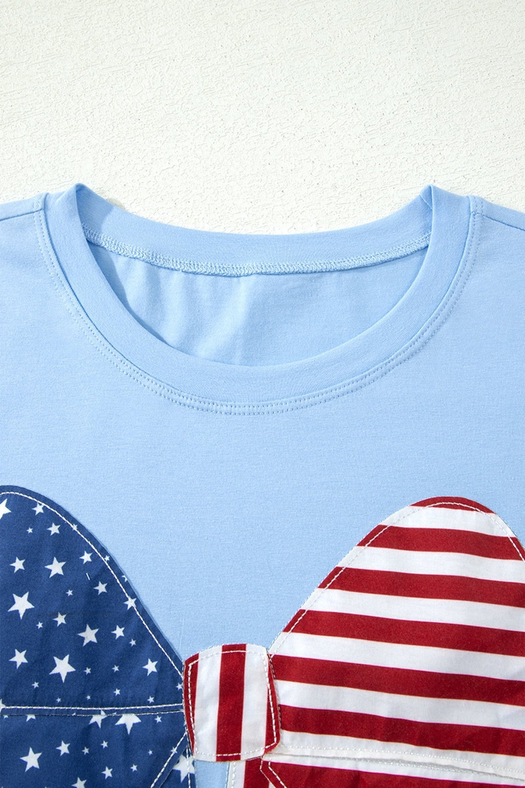 Patriotic Flag Bow Patchwork Mini T-Shirt Dress - Rooted & Reckless Co.