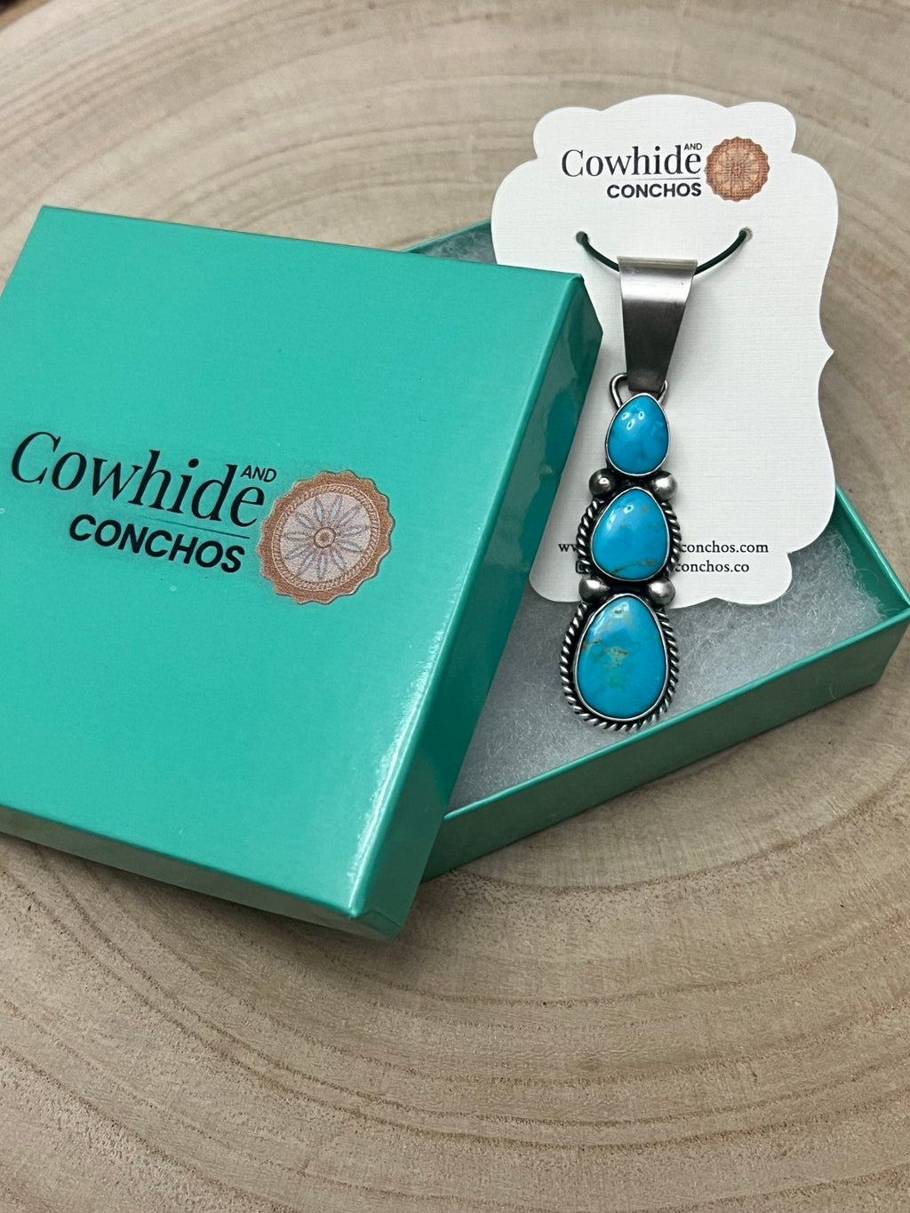 Paul Livingston Navajo Sterling Silver Pendant with Sonoran Gem Turquoise — 2 3/4" Long - Rooted & Reckless Co.
