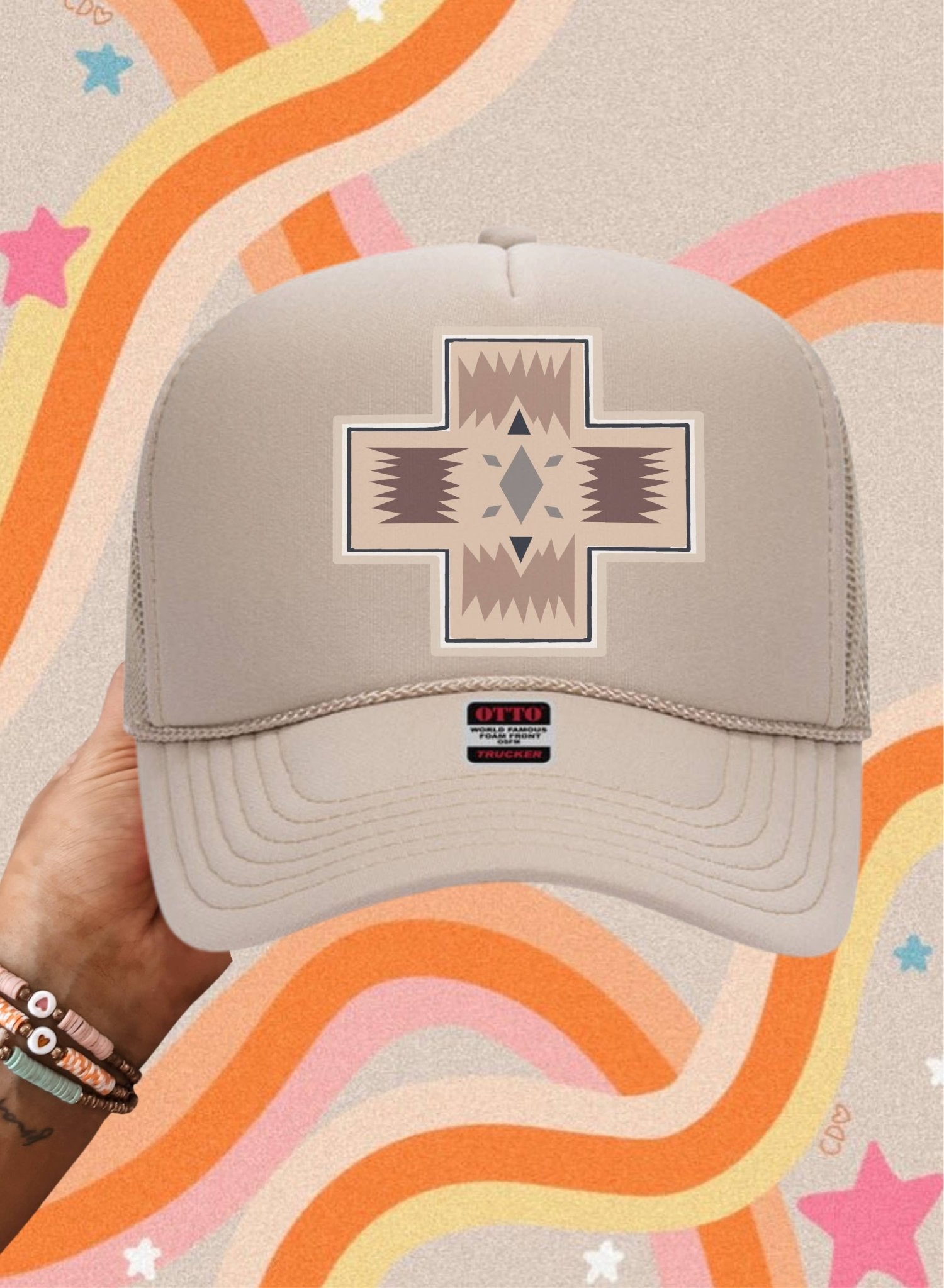 "Pendleton Mountain" Trucker Hat — Western Mountain-Inspired Snap-Back with Mesh Back & Structured Front - Rooted & Reckless Co.