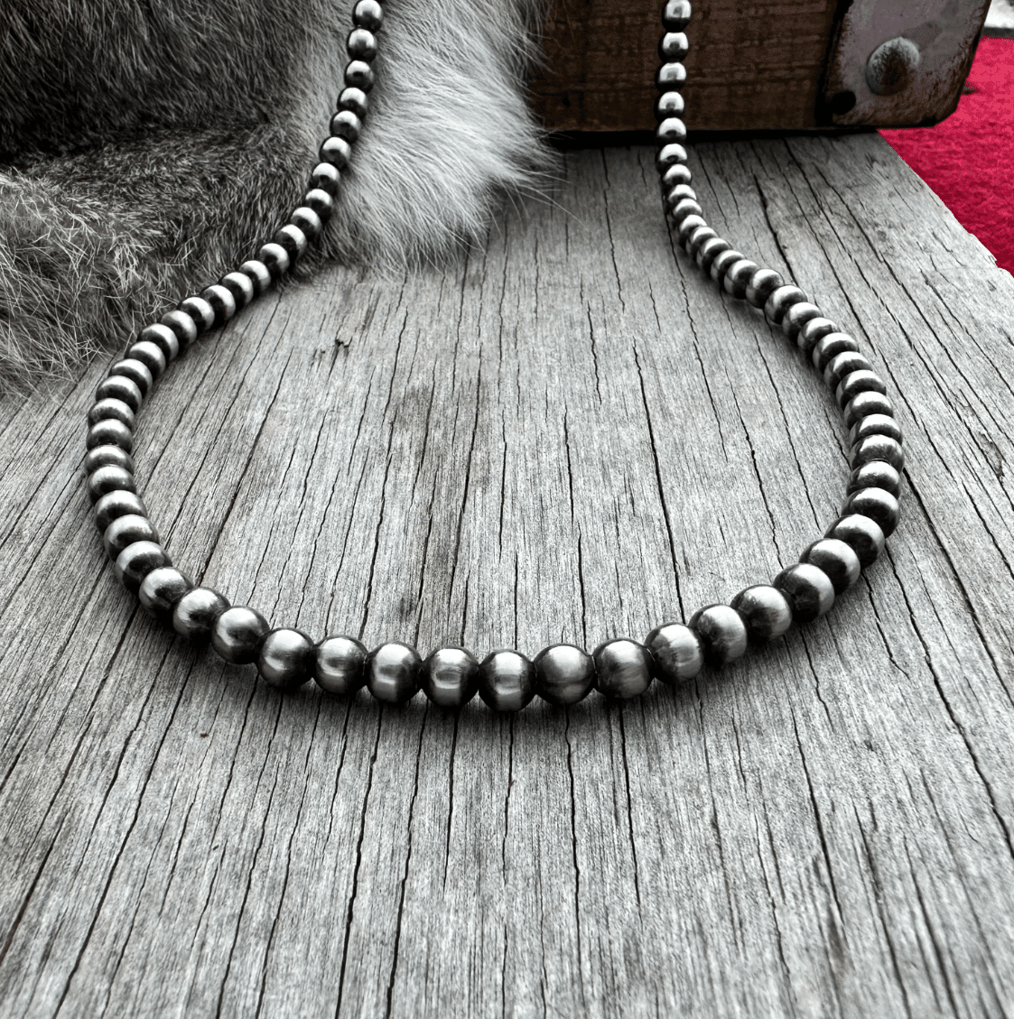 Pick your Size & Length - Silver Beads Necklace - Rooted & Reckless Co.