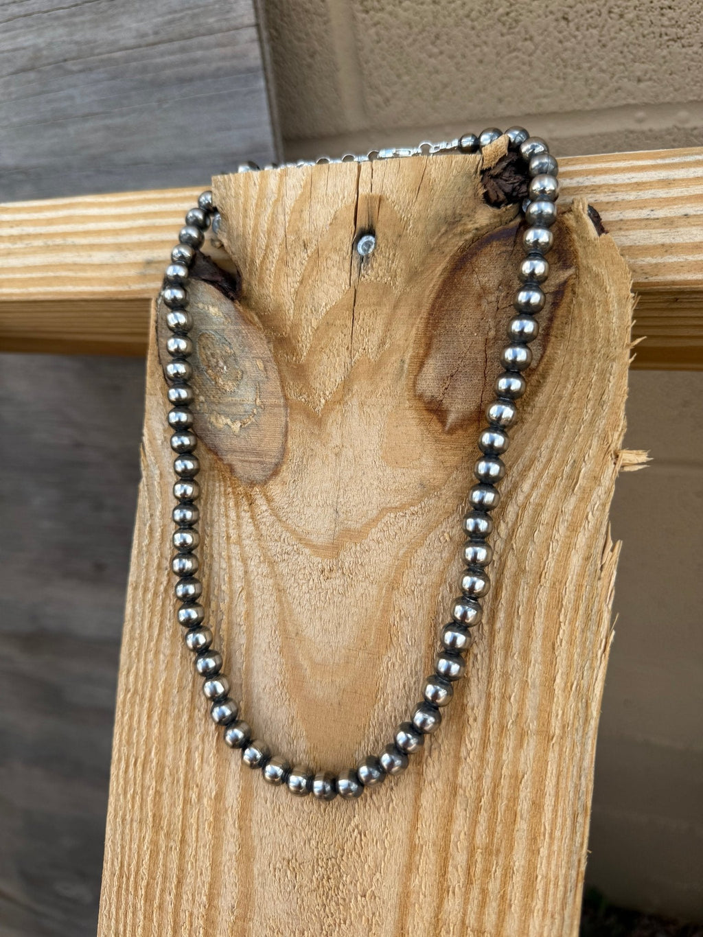 Pick your Size & Length - Silver Beads Necklace - Rooted & Reckless Co.