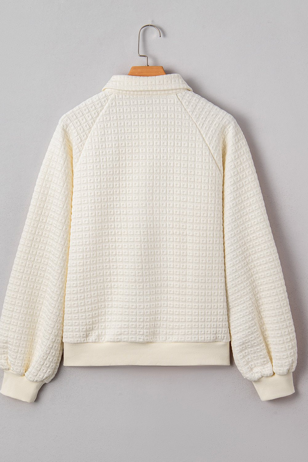 Pineapple Textured Half-Button Collared Sweatshirt - Rooted & Reckless Co.