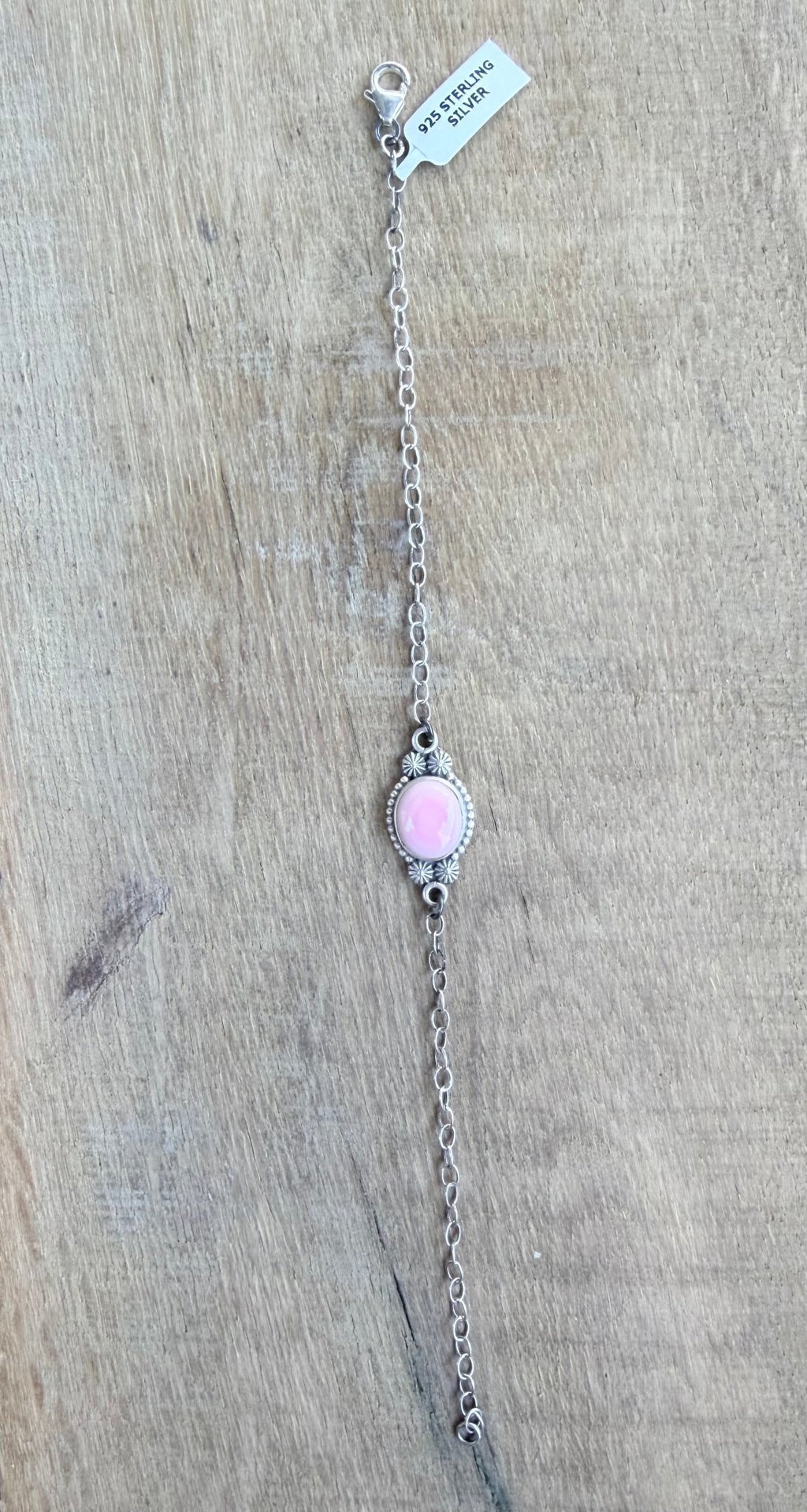 Pink Conch Sterling Silver Bracelet - Rooted & Reckless Co.