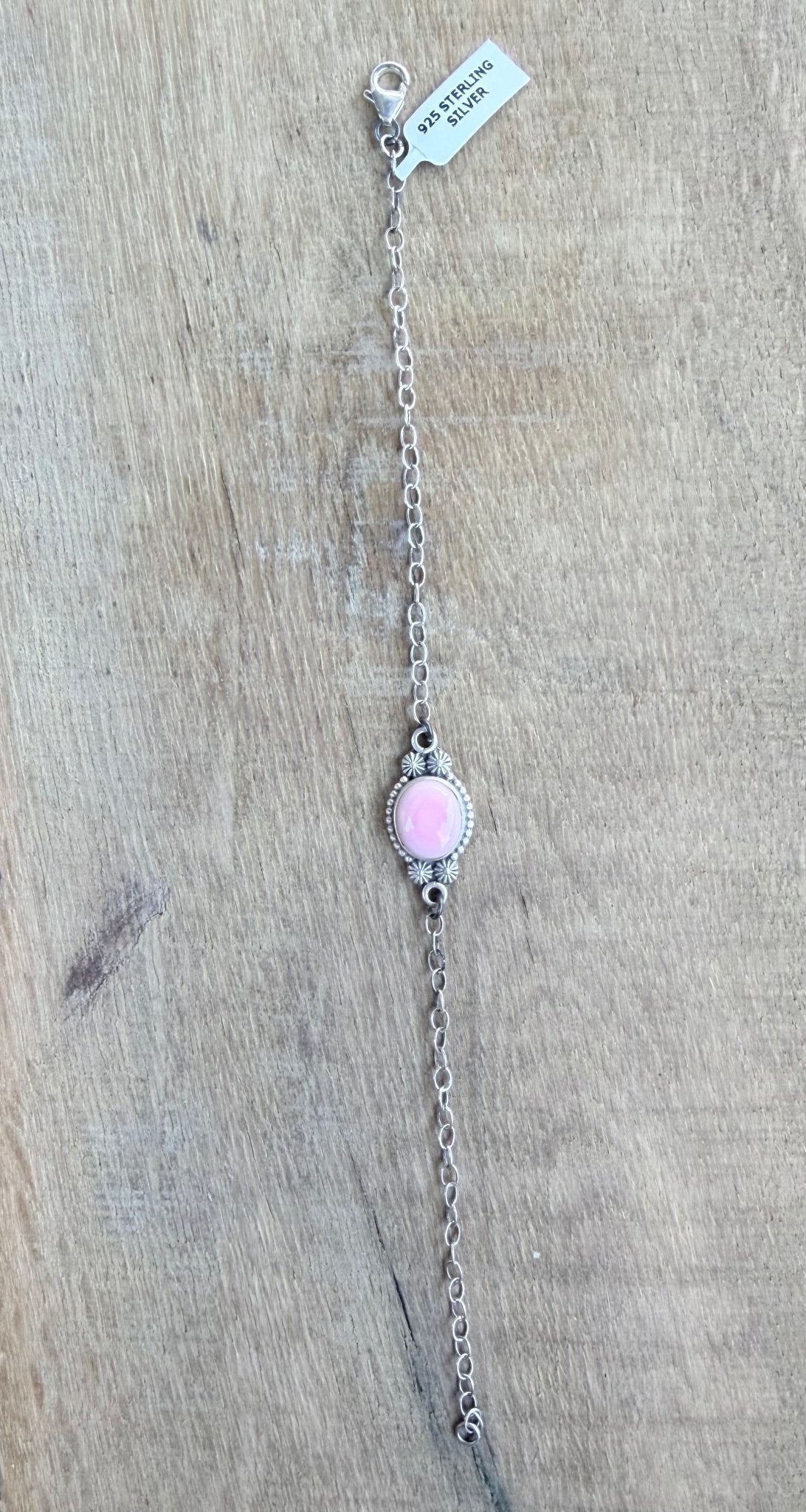 Pink Conch Sterling Silver Bracelet - Rooted & Reckless Co.