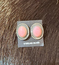 Pink Conch Stud Earrings-102 - Rooted & Reckless Co.