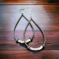 Pink Shell & Sterling Pearl Dangle Earrings — 3 1/2 inch Drop (Spring/Summer) - Rooted & Reckless Co.